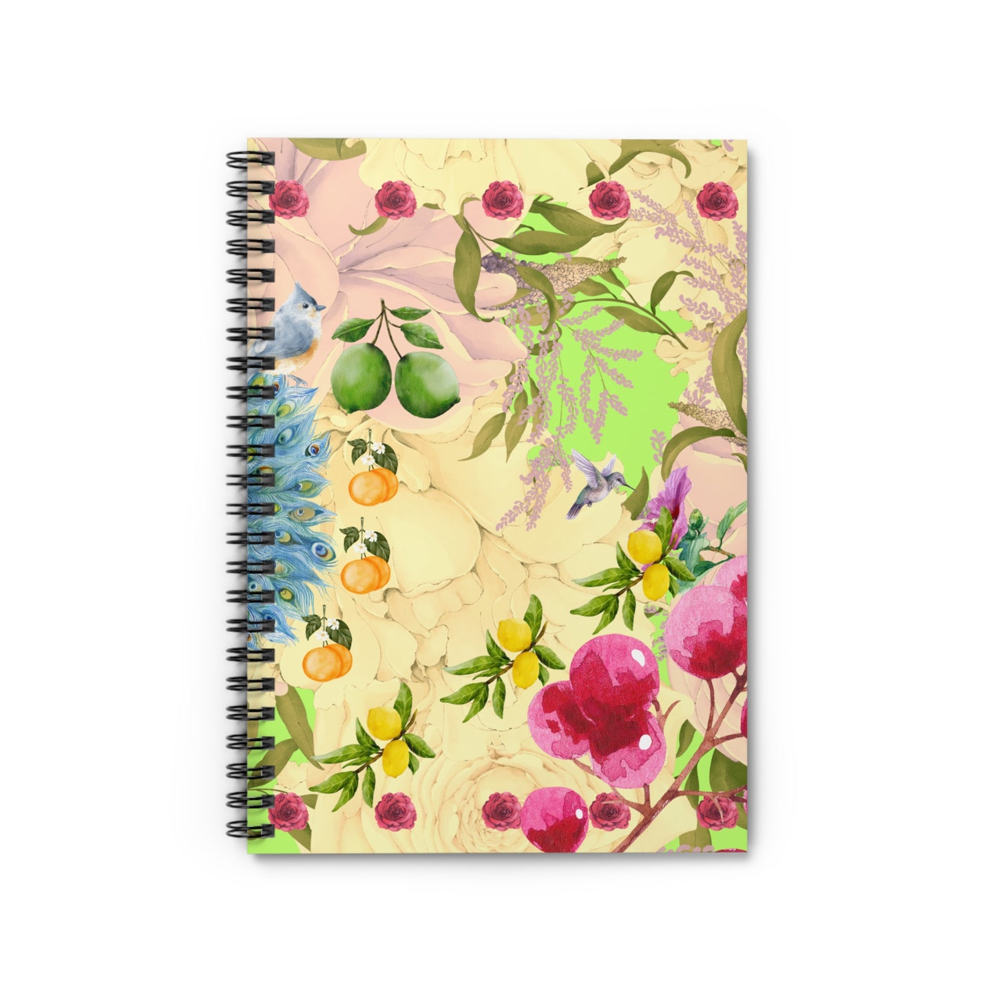 Bright Garden Theme Spiral Notebook - Ruled Line