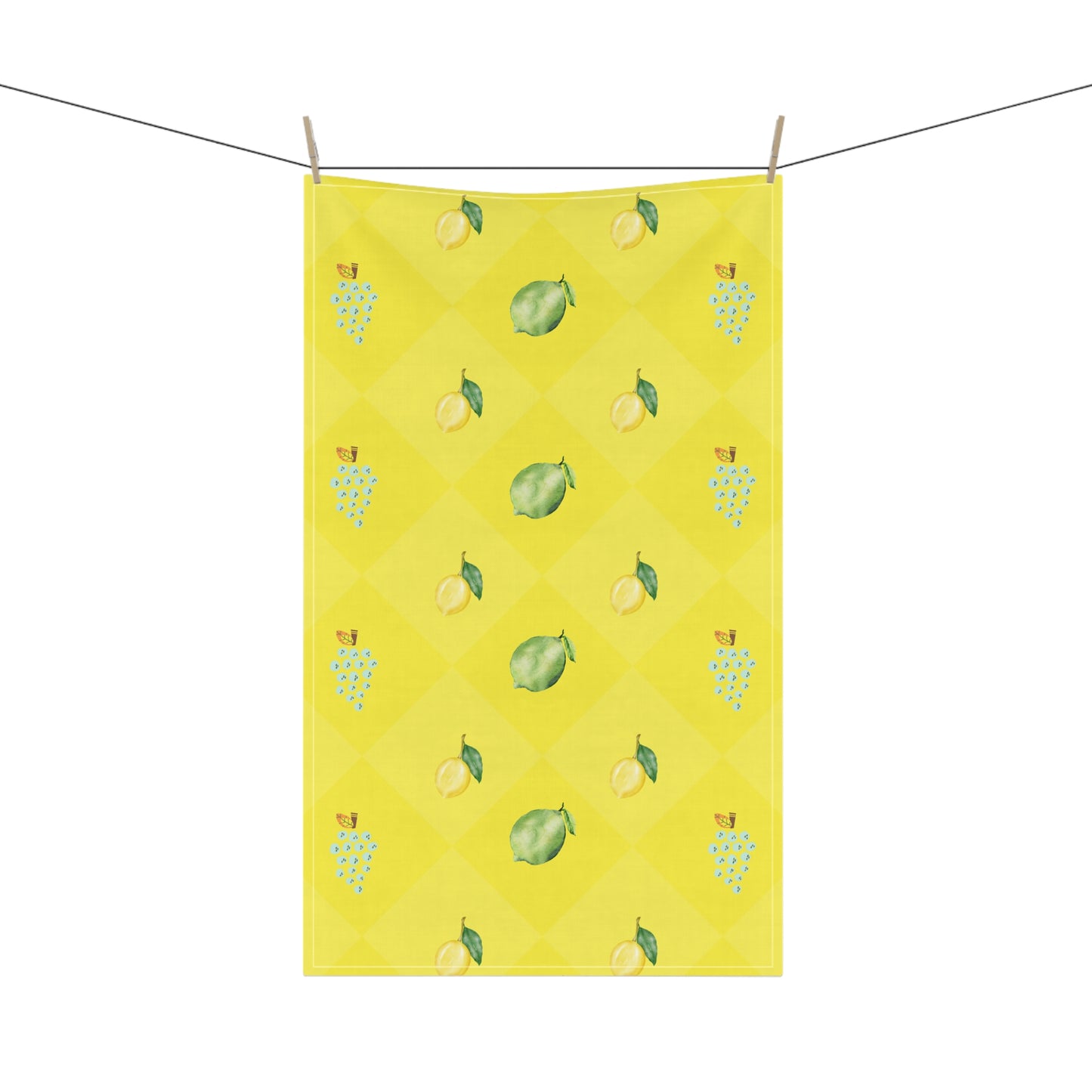 Lemons and Grapes Kitchen Tea Towel