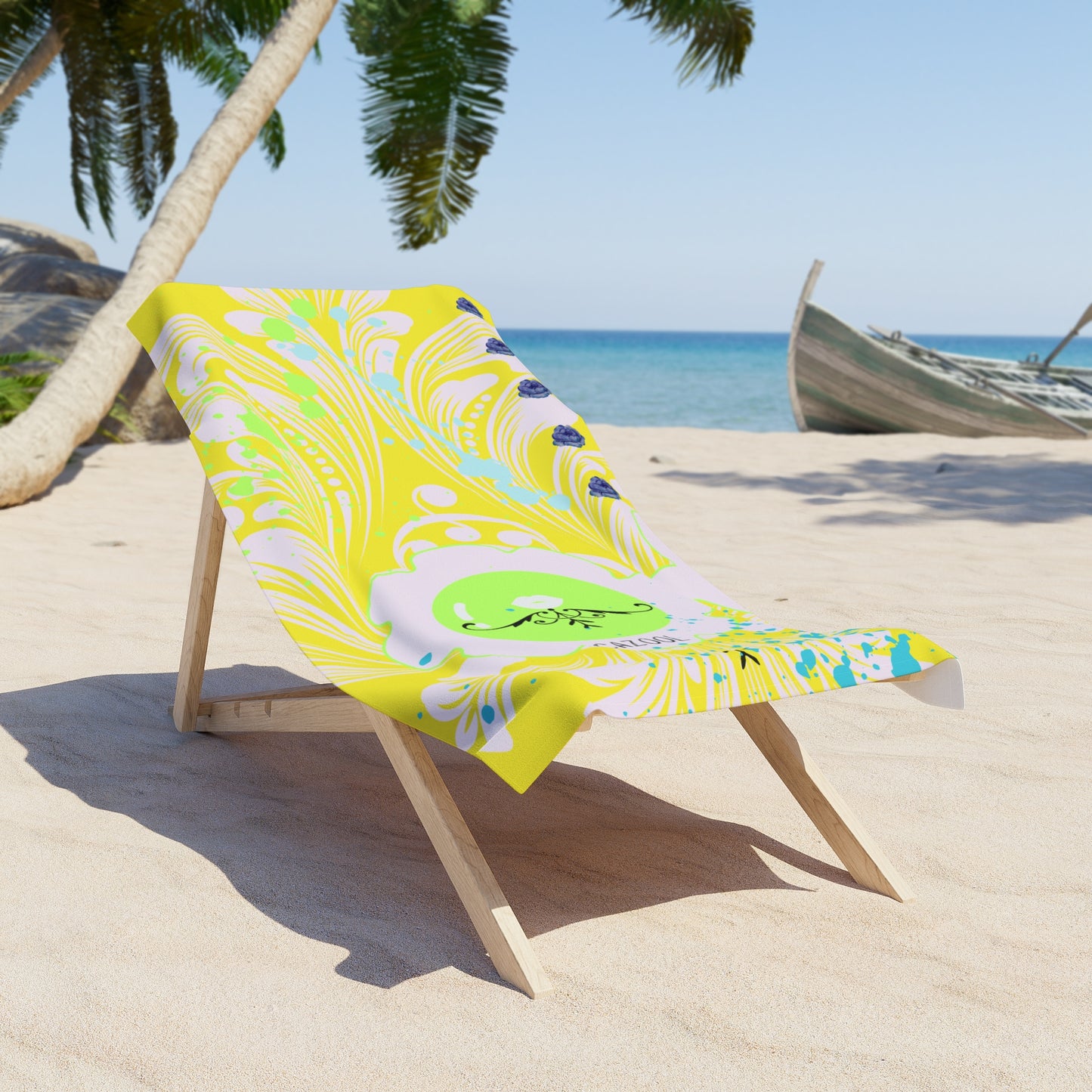 Yellow Bright Beach Towel