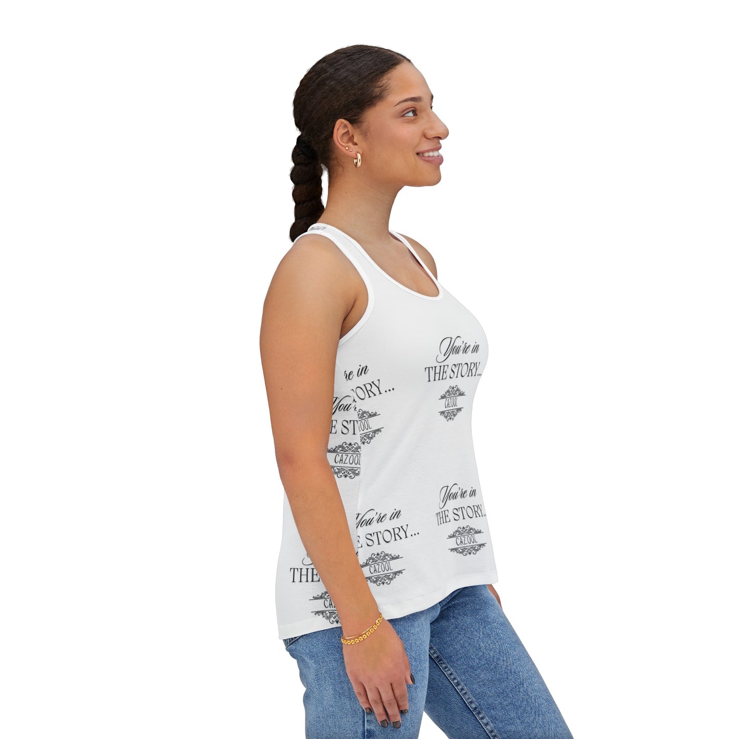 Woman's Tank Top "You're in the Story..." Modern Chic Stylish