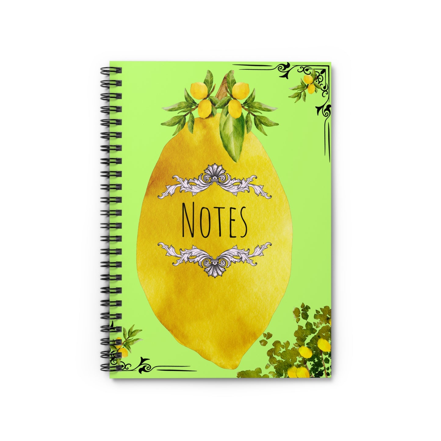 Lemons on Lemons Spiral Notebook - Ruled Line