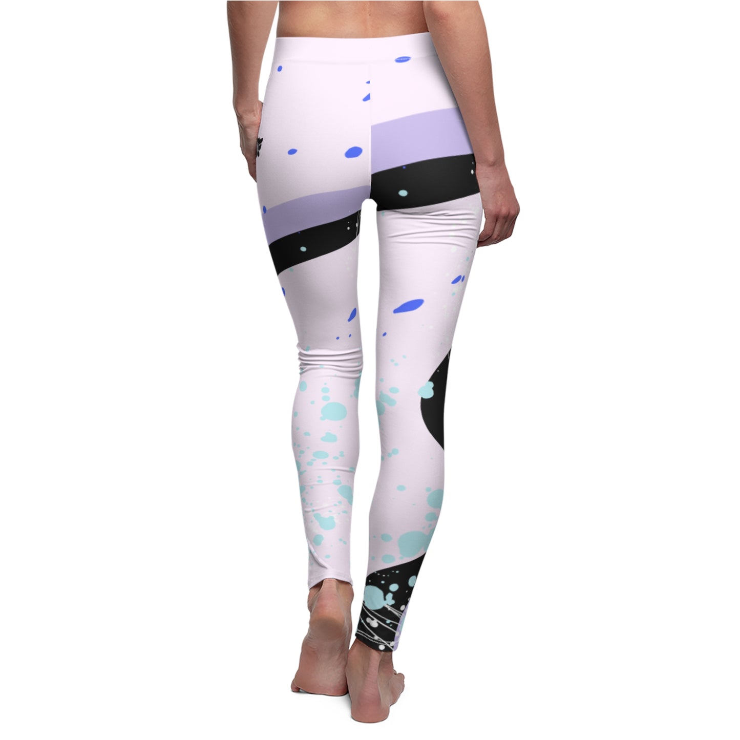 Women's Casual Leggings Vibrant Swirl Design. Original Cazool Design